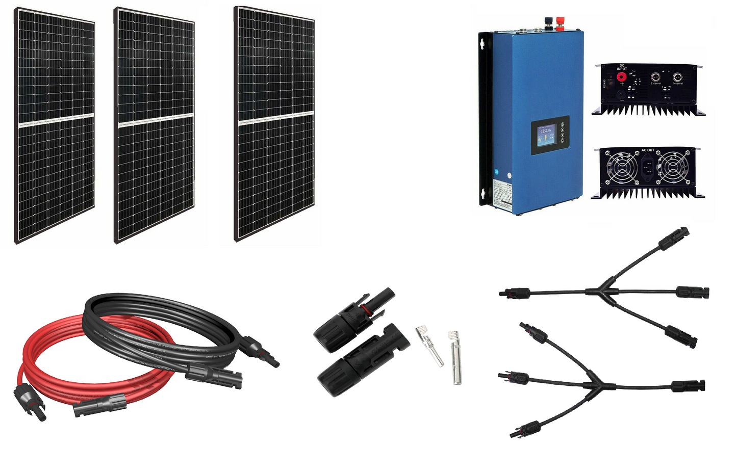 1 kW Solar Paket On Grid Güneş Enerji Sistemi (GES)