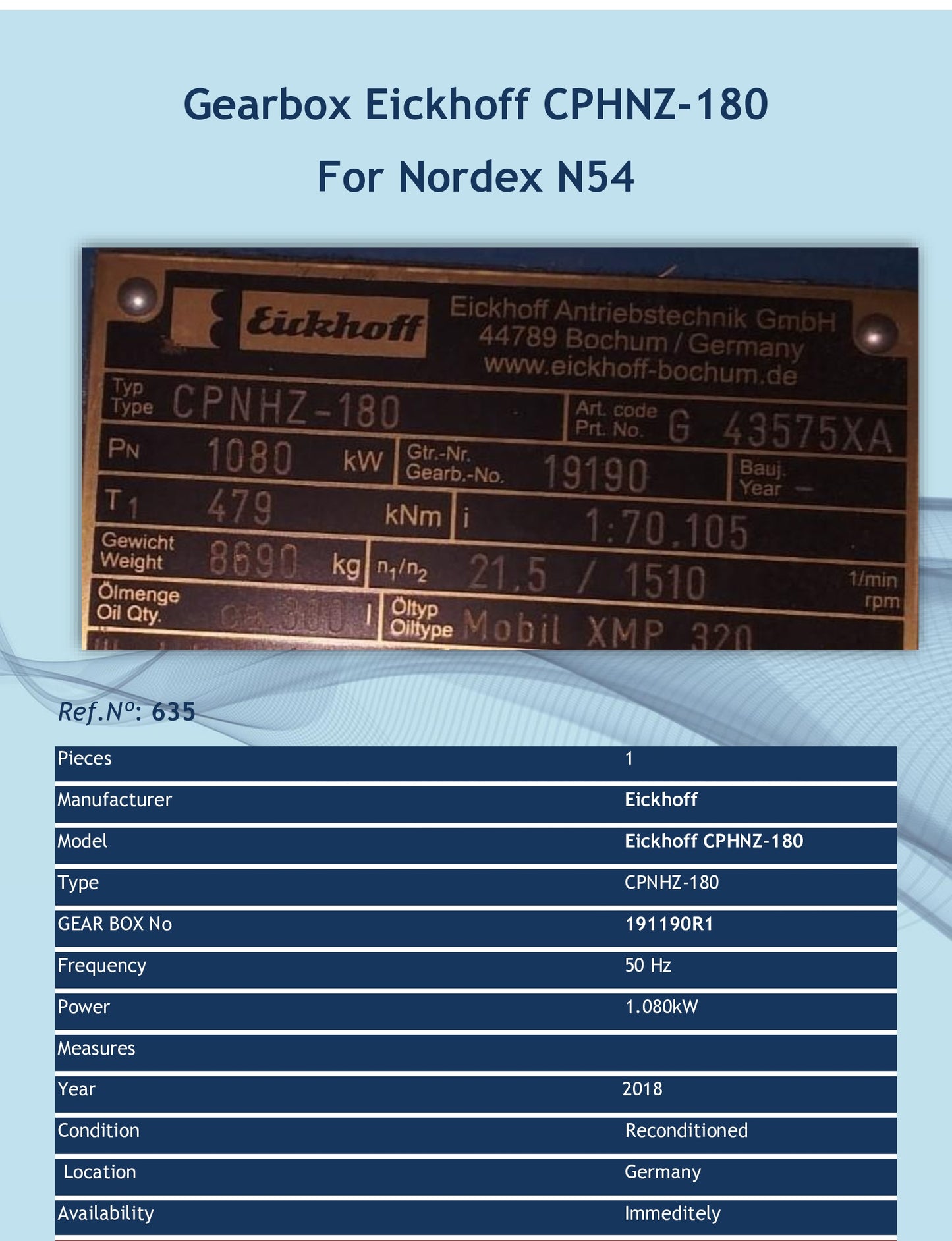 Şanzıman Nordex N54 için